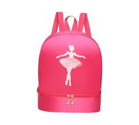 WUUISDNX Zaino da giorno portatile, resistente, casual, borsa da danza classica, alla moda per bambini e per il tempo libero, con tracolla regolabile, Rosa Rossa, Stile A