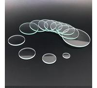 WUUKEPSG 1 Pezzo, Lente Rotonda Trasparente in Vetro Piatto da 10 Mm, 15 Mm, 18 Mm 19 Mm, 20 Mm, 21 Mm, 22, 23, 25, 27, 28, 30 Mm, 32 Mm, 34, 35, 38, 42 Mm, per Torcia a Led/25Mm * 2Mm