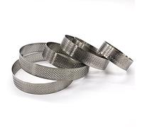 WUUKEPSG 1Pc Cake Molds Round Stainless Steel Mousse Cake Tart Circle Mold Pizza Dessert Diy Decor Mould Tart Kitchen Baking Tool/127 * 20Mm