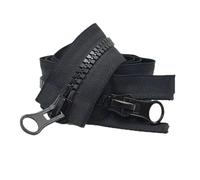 WUUKEPSG Cerniere a Doppio Cursore da 60-250 Cm, con Estremità Aperta, per Giacche, Cappotti, Tende, Nere, Accessori per Cucito Fai da Te/2/70Cm-No8