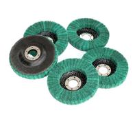 WUUKEPSG Disco Lamellare per Lucidatura in Fibra Di Nylon da 4"/4,5"/125", Grana 180 per Smerigliatrice Angolare./5Pc Grit 180/115 * 22Mm