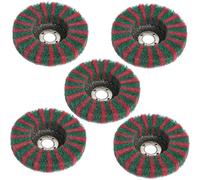 WUUKEPSG Disco Lamellare per Lucidatura in Fibra Di Nylon da 4"/4,5"/125", Grana 180 per Smerigliatrice Angolare./5Pc Grit 240/100 * 16Mm