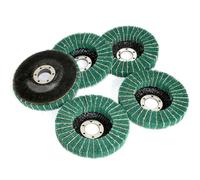 WUUKEPSG Disco Lamellare per Lucidatura in Fibra Di Nylon da 4"/4,5"/125", Grana 180 per Smerigliatrice Angolare./5Pc Grit 120/125 * 22Mm