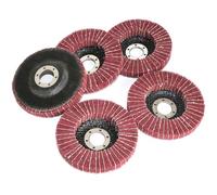 WUUKEPSG Disco Lamellare per Lucidatura in Fibra Di Nylon da 4"/4,5"/125", Grana 180 per Smerigliatrice Angolare./5Pc Grit 240-01/100 * 16Mm