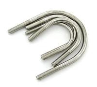 WUUKEPSG M6 6Mm Ss 304 A2 U-Bolts Round Bend U-Bolt U Clamp Screws 1/2/5Pc/Color/M6 * 14Mm-2Pcs