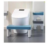 WUUKEPSG Sgabello per Wc Accovacciato Antiscivolo, per Adulti, Poggiapiedi in Plastica Resistente per Migliorare la Postura e il Comfort in Bagno, Portata Massima 136 Kg (300 Libbre)/Blue