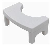 WUUKEPSG Sgabello per Wc Accovacciato Antiscivolo, per Adulti, Poggiapiedi in Plastica Resistente per Migliorare la Postura e il Comfort in Bagno, Portata Massima 136 Kg (300 Libbre)/White