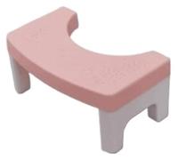WUUKEPSG Sgabello per Wc Accovacciato Antiscivolo, per Adulti, Poggiapiedi in Plastica Resistente per Migliorare la Postura e il Comfort in Bagno, Portata Massima 136 Kg (300 Libbre)/Pink