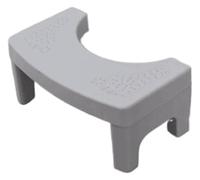 WUUKEPSG Sgabello per Wc Accovacciato Antiscivolo, per Adulti, Poggiapiedi in Plastica Resistente per Migliorare la Postura e il Comfort in Bagno, Portata Massima 136 Kg (300 Libbre)/Grey