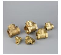 WUUKEPSG Valves, Female Thread Brass Non-Return Swing Check Valve 232Psi Prevent Water Backflow Dn32 Dn40 Dn50 1Pcs/Dn50