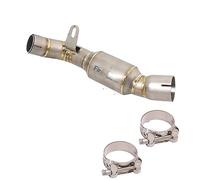 WUURAA Accessori durevoli Moto Scarico Fuga Silenziatore Modificato Eliminatore Tubo Catalizzatore Tubo Centrale per Benelli Leoncino 800 Trail BJ800 (Color : 1)