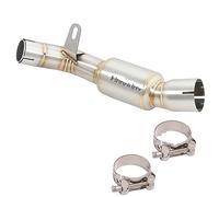 WUURAA Accessori durevoli Moto Scarico Fuga Silenziatore Modificato Eliminatore Tubo Catalizzatore Tubo Centrale Per Benelli Leoncino 800 Trail BJ800 (Color : 2)