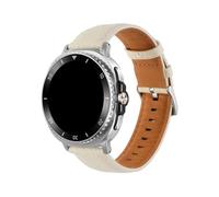 WUURAA Cinturino in pelle for Samsung Galaxy Watch 8 40MM 44MM 8Classic 46MM Bracciale for Galaxy Ultra 2025 Cinturino di ricambio(Beige,For Watch 8 44mm)
