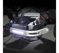 WUURAA Moto Paramani Paramani Protezione Parabrezza con Luce per Y&amaha Cygnus X125 Xmax 300 Fazer 250 R15 R6 2017 R1 2008 Mt 10 Protezione (Color : Black-White Light)