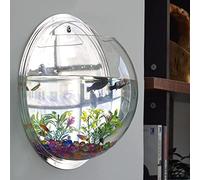 WUURAA Pot Wall Hanging Mount Bubble Aquarium Bowl Fish for Tank Aquarium Home Decorati Acquari per Pesci con Supporto