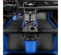 WUURAA Tappetino per Auto Personalizzato per Nissan Juke F16 2019-2024, tappetini per Auto Impermeabili in Pelle a Copertura Totale, copripiedi, Accessori per Auto,Blue Black 3Pcs