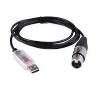 WUUXLIZMX Convertitore da USB a seriale Cavo di interfaccia DMX adattatore USB a RS485 XLR FTDI FT232RL(3.0m,Transparentusb house)