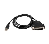 WUUXLIZMX Convertitore da USB a seriale CP2102 Cavo for stampante termica for codici a barre adattatore seriale USB a DB25 maschio RS232