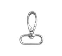 Wuuycoky, Fibbia argentata a moschettone, gancio girevole a scatto, di grandi dimensioni, Lega di zinco, silver, Length:2.2",oval ring inner diam:1.25",10Pcs