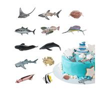 Wuvfojca Giocattolo Pesce - Personaggio giocattolo cognitivo educativo | Modelli di pesce artificiale | Per l'apprendimento di gioco Casa Bagno All'aperto Scuola Educazione Famiglia Esplorazione