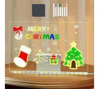 Wuvfojca Lavagna LED Per Bambini Con 7 Penne Colorate E Supporto Regolabile Acrilico Trasparente Cancellabile Lavagna Per Bambini 30x20cm Lavagnas Luminosa USB Taccuino Luminoso Per 3-8 Anni