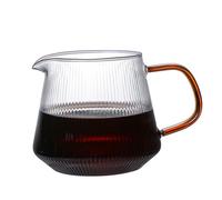 WUWFKUI Server da caffè in vetro trasparente, 600 ml, caraffa per versare sopra la macchina del tè e del caffè