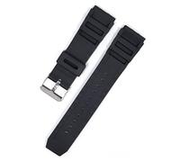 WUWMTUTCK Accessori adatti for Casio Watch Black Bande di gomma in silicone Nero Guardiano Adatta for Huawei Fit for Samsung 22mm Sport Immersioni Sostituire cinghie