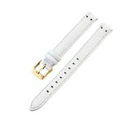 WUWMTUTCK Adatto for Anne Klein AK2156 AK2157 AK2618 12x6 14x8mm Cinturino for orologio for interfaccia concava premium delicato sulla pelle(White-GD-K1,12x6mm)