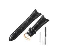 WUWMTUTCK Adatto for orologio in pelle Patek Philippe for serie 5711 5712 5726 cinturino luminoso e liscio for tacca 25 mm(Black-RS-K20)