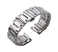 WUWMTUTCK Braccialetti for cinturino in acciaio inossidabile da uomo in metallo argento 18 20 21 22 23 24mm Accessori for cinturini for donna di moda(All brushed,21mm)
