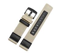 WUWMTUTCK Cinghia in pelle in nylon da 20 mm 22 24 for la marcia Samsung S2 S3 Classier Frontier Quick Release Band Smart Watch cinghia(Khaki,24mm)