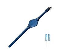 WUWMTUTCK Cinturini compatti in pelle elastici for pelle da donna adatti for cinturino Fossil Es3077 Es2830 Es3262 Es3060 Es4176 8mm(Dark blue-Steel-K1)