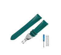 WUWMTUTCK Cinturini in silicone di fascia alta adatti for Tudor 1958 Black Bay Bronzo Piccolo fiore di rame Piccolo cinturino serie fiore rosso 22mm(Green-ST-Z20)
