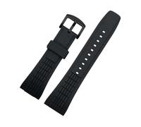 WUWMTUTCK Cinturino for orologio in gomma siliconica 26MM Interfaccia ad arco semplice di alta qualità NERO cinturino di ricambio for uomo adatto for SEIKO adatto for VELATURA SRH SPC007(A Black-B pin