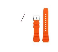 WUWMTUTCK Cinturino for orologio in gomma siliconica adatto for SEIKO NO.5 Prospex SRPD63K1 SRPD79 SRPE31 20mm 22mm cinturino da uomo nero verde rosso arancione blu(Orange-S pin,20mm)