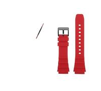 WUWMTUTCK Cinturino for orologio in gomma siliconica adatto for SEIKO NO.5 Prospex SRPD63K1 SRPD79 SRPE31 20mm 22mm cinturino da uomo nero verde rosso arancione blu(Red-B pin,22mm)