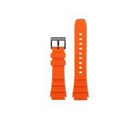 WUWMTUTCK Cinturino for orologio in gomma siliconica adatto for SEIKO NO.5 Prospex SRPD63K1 SRPD79 SRPE31 20mm 22mm cinturino da uomo nero verde rosso arancione blu(Orange-B pin,20mm)