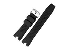 WUWMTUTCK Cinturino for orologio in silicone adatto for Citizen Aw1475 Aw1476 Aw1477 Ca4154 Ca4155 Accessori for cinturino for interfaccia curva 24mm(Black-Steel-K9)