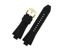 WUWMTUTCK Cinturino in gomma siliconica 29 * 13mm Giunto convesso Nero Arancione Blu Cinturino da uomo adatto for MICHAEL adatto for KORS MK8184 8729 9020 8730 8761 8152(Black-G pin)