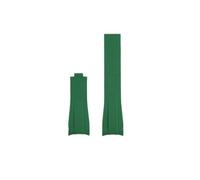 WUWMTUTCK Cinturino in gomma siliconica adatto for Rolex adatto for Daytona adatto for Submariner Yacht Master 20mm tinta unita nero blu rosso verde bianco marrone cinturino(Green-NO BK)