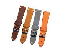 WUWMTUTCK Il cinturino in pelle ultrasottile 18 19 20 21 22MM è adatto for braccialetti for strato superiore di orologi antichi, stile morbido(Gray,20mm)