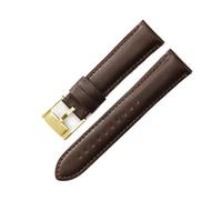 WUWMTUTCK Misura for Fossil Fs4990 Fs4735 Me3099 Me3052 Fs4813 Q Cinturini in pelle inodore serie intelligente 22 24mm(Dark Brown-Gold-K8,22mm)