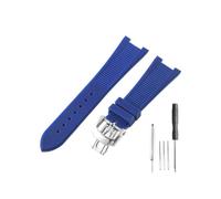 WUWMTUTCK Misura for Patek Philippe Sport Elegance 5726/5711/5712 Accessori cinturino orologio in silicone serie Nautilus 25x13mm(Blue-ST-Z21)
