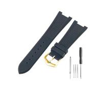 WUWMTUTCK Misura for Patek Philippe Sport Elegance 5726/5711/5712 Accessori cinturino orologio in silicone serie Nautilus 25x13mm(Black-GD-K20)