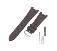 WUWMTUTCK Misura for Patek Philippe Sport Elegance 5726/5711/5712 Accessori cinturino orologio in silicone serie Nautilus 25x13mm(Brown-ST-K20)