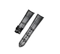 WUWMTUTCK Pelle nera marrone scuro adatta for Zenith 21mm 22mm cinturino for orologio Arc Head accessori for orologi da uomo(Schwarz,21mm)