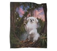 WUXHRL Coperta in Pile Con Cute Dog, Plaid Coperta Per Letto, Divano, Ufficio Con Rainforest, Super Morbida E Calda Idee Regalo Per Adolescenti, Adulti 60x80inch(150x200cm)