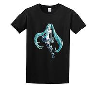 wuxiaojia Hatsune Miku Men Cotton T-Shirt Size S