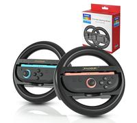 WUXIDIXI Switch 2 Volante per Nintendo Switch 2 - Impugnatura per controller Joy-Con per Famiglie - Kids Safe Switch 2 Racing Wheel - Fun Switch 2 Accessori per Mario Kart - Nero [Confezione da 2]