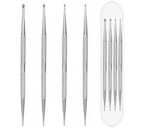 Wuxiuxiu Strumento per puntinismo, Strumento professionale per unghie a testa sferica da 4 pezzi, pennello per unghie, Strumento per la progettazione delle unghie, Strumento di pennello per puntinismo